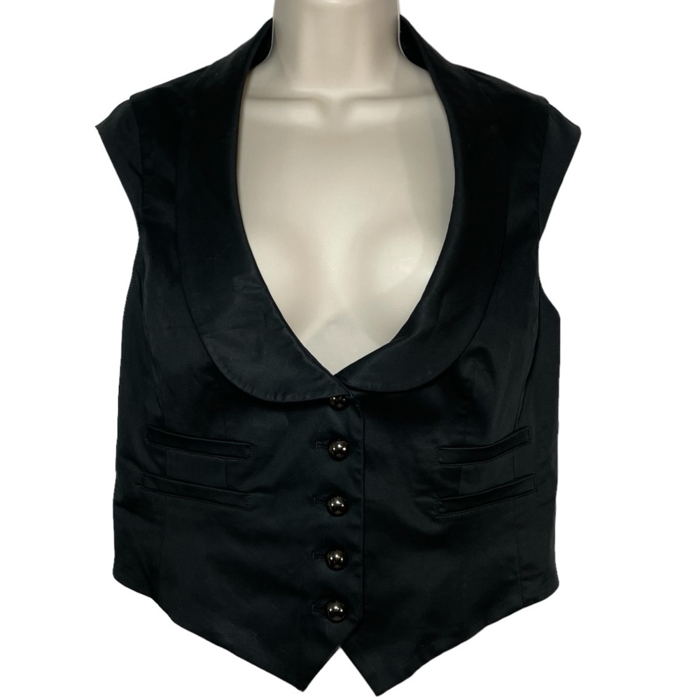 Club Monaco black casual button down vest